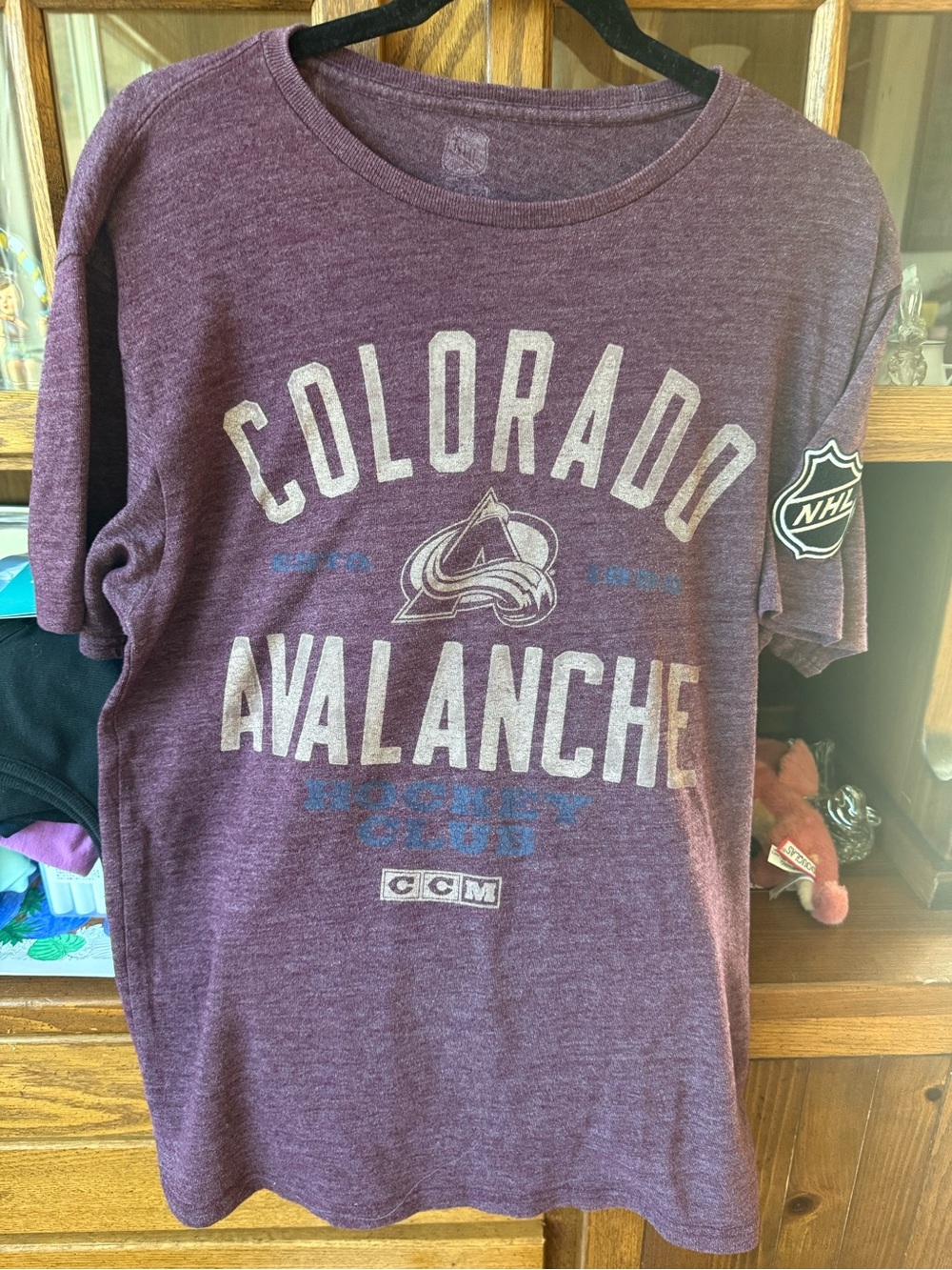 CCM Maroon Hockey Logo Tee - Very good used